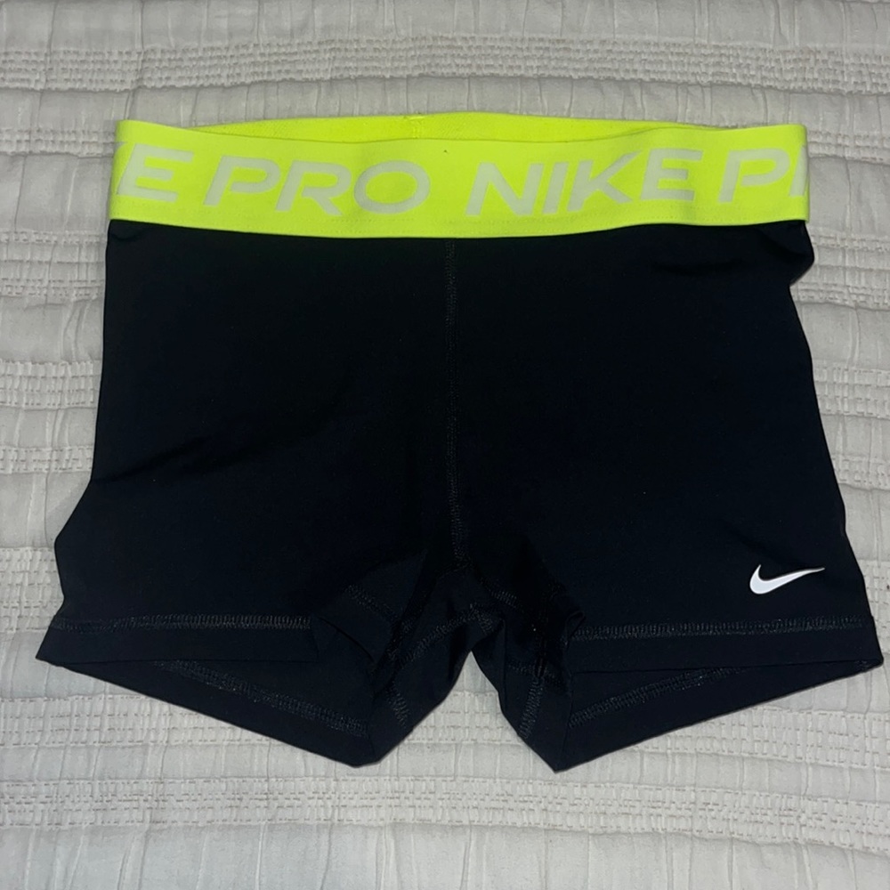 nike spandex w/ neon yellow band